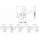 Sauterelle à serrage vertical et embase verticale, Taille : 6, Force de rétention F1 3,4 kN, Force de rétention F2 5,5 kN