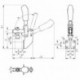 Sauterelle à serrage vertical et embase angulaire, Taille : 1, Force de rétention F1 0,8 kN, Force de rétention F2 1,1 kN