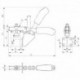 Dispositif de serrage horizontal à embase angulaire, Taille : 3, Force de rétention F1 1,8 kN, Force de rétention F2 2,5 kN