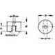 Aimant bouton, Ø : 19,1 mm, Hauteur 12,7 mm, Perçage 4,8 mm, Force de maintien : 19 N