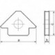 Aimant permanent à angles multiples, a : 160 mm, b 20 mm, c 100 mm