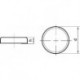 Aimant plat sans manchon taraudé, Ø d : 13 mm, Hauteur d'aimant h 4,5 mm, Force de maintien 10 N, Poids : 3 g