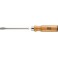 Tournevis plat, manche en bois, Larg. : de la lame : 3,5* mm, Épais. : de la lame 0,6 mm, Long. de la lame : 75 mm, Long. totale : 192 mm