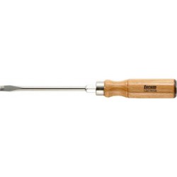 Tournevis plat, manche en bois, Larg. : de la lame : 4,5* mm, Épais. : de la lame 0,8 mm, Long. de la lame : 90 mm, Long. totale : 192 mm