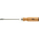 Tournevis plat, manche en bois, Larg. : de la lame : 7,0 mm, Épais. : de la lame 1,0 mm, Long. de la lame 125 mm, Long. totale : 236 mm