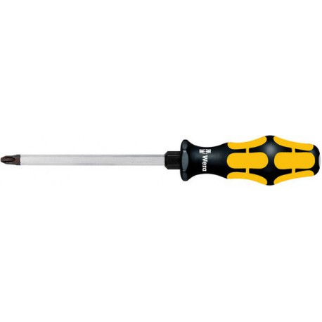Tournevis cruciforme PH (tournevis-burin), Dimensions : PH 3, Long. de la lame 150 mm, Long. totale 262 mm, Lame à 6 pans : 8 mm