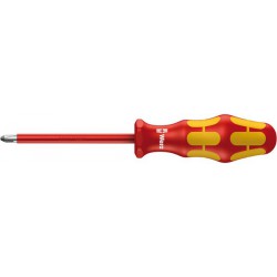 Tournevis cruciforme PH VDE, avec lame ronde, Dimensions : PH 1, Long. de la lame 80 mm, Long. totale 178 mm, Ø de la lame : 4,5 mm