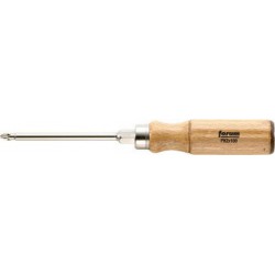 Tournevis cruciforme PH avec manche en bois, Dimensions : PH 1, Long. de la lame 80 mm, Long. totale 180 mm, Ø de la lame : 4,5 mm