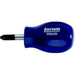 Tournevis cruciforme PH court, Dimensions : PH 1, Long. de la lame 25 mm, Long. totale 79 mm, Ø de la lame : 4,5 mm