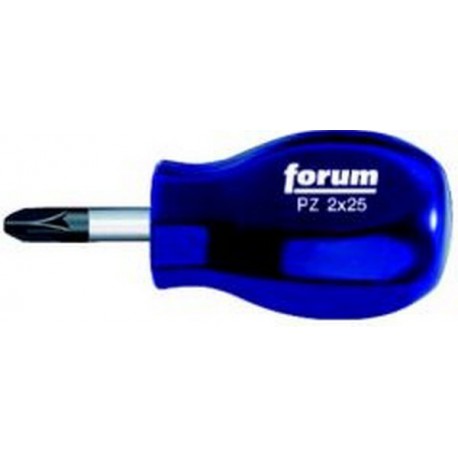 Tournevis cruciforme PZ court, Dimensions : PZ 2, Long. de la lame 25 mm, Long. totale 79 mm, Ø de la lame : 6,0 mm