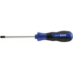 Tournevis cruciforme PZ, avec lame ronde, Dimensions : PZ 1, Long. de la lame 80 mm, Long. totale 188 mm, Ø de la lame : 4,5 mm