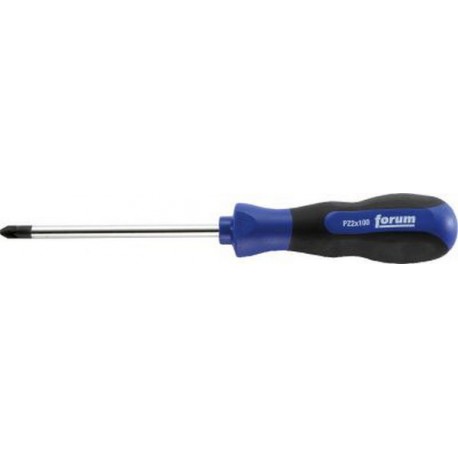 Tournevis cruciforme PZ, avec lame ronde, Dimensions : PZ 1, Long. de la lame 80 mm, Long. totale 188 mm, Ø de la lame : 4,5 mm
