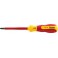 Tournevis cruciforme PZ VDE, avec lame ronde, Dimensions : PZ 1, Long. de la lame 80 mm, Long. totale 185 mm, Ø de la lame : 6,3 mm