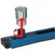 Rack magnétique 1/2'', Utilisation : pour 16 embouts, Dimensions 480 x 33 mm