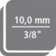 Douille à choc 3/8" 14mm ASW 1 PCS