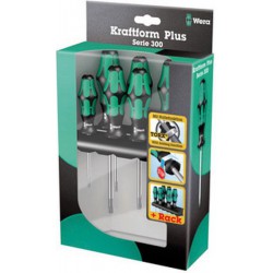 Jeu de tournevis TORX® avec porte-vis, 6 pièces, Contenu taille : T 10 T 15 T 20 T 25 T 30 T 40
