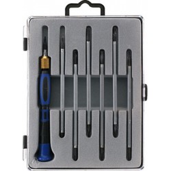 Jeu de tournevis électronique, avec lame combinée, 7 pièces