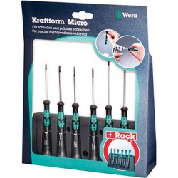 Jeu de tournevis électronique pour vis TORX®, avec alésage, 6 pièces