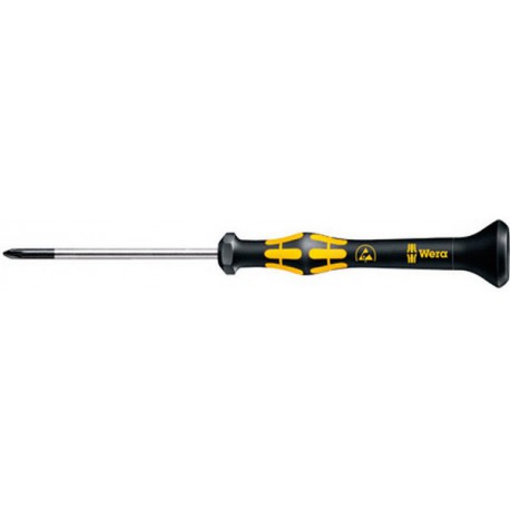 Tournevis électronique ESD cruciforme PH, Dimensions : PH 0, Long. de la lame 60 mm, Long. totale 157 mm