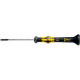 Tournevis électronique ESD plat, Larg. : de la lame : 4,0 mm, Épais. : de la lame 0,80 mm, Long. de la lame 80 mm, Long. totale : 177 mm