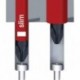 Tournevis plat VDE slimFix, Larg. : de la lame : 5,5 mm, Épais. : de la lame 1,0 mm, Long. de la lame 125 mm, Long. totale : 243 mm, Ø de la lame : 6,8 mm