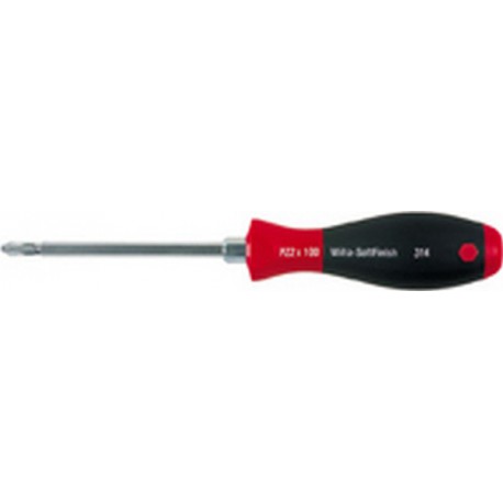 Tournevis cruciforme PZ avec lame à 6 pans, Dimensions : PZ 1, Long. de la lame 80 mm, Long. totale 186 mm, Lame à 6 pans : 5 mm