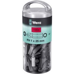 Embout cruciforme PH 1/4'' grand pack, 25 mm de long, Dimensions : PH 1