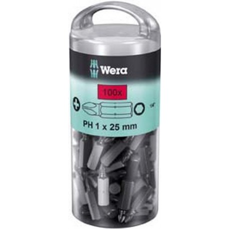 Embout cruciforme PH 1/4'' grand pack, 25 mm de long, Dimensions : PH 2