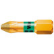 Embout diamanté semi-dur avec zone de Bi-torsion pour vis cruciforme 1/4'' PH, 25 mm de long, Dimensions : PH 2, Long. totale 25 mm