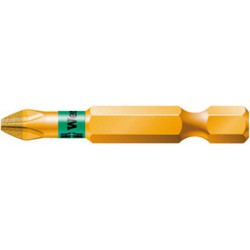 Embout diamanté semi-dur avec zone de Bi-torsion pour vis cruciforme 1/4'' PH, 50 mm de long, Dimensions : PH 2