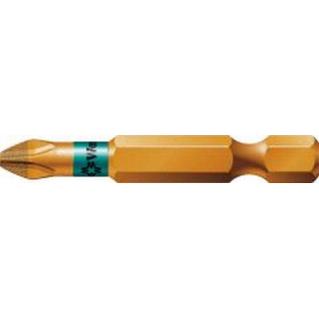 Embout diamanté, avec zone de Bi-torsion pour vis cruciforme 1/4'' PZ, Dimensions : PZ 2