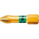 Embout diamanté, avec zone de Bi-torsion pour vis cruciforme 1/4'' PZ, Dimensions : PZ 1, Long. totale 25 mm