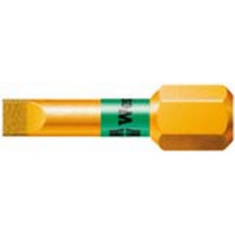 Embout pour vis à fente 1/4'', 25 mm de long, diamanté avec zone de Bi-torsion, Larg. : de lame x Épaisseur de lame : 5,5 x 0,8 mm