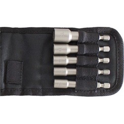 Assortiment de douilles 1/4'', 50 mm de long, 5 pièces, Contenu : 6 7 8 10 13 mm