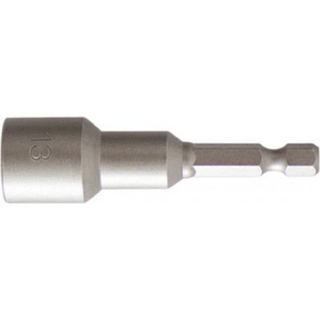 Douille 1/4'', 50 mm de long, métrique, Cote s/plats : 13 mm