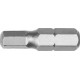 Embout pour vis à 6 pans femelle 1/4'', semi-dur, 25 mm de long, Cote s/plats : 8,0 mm