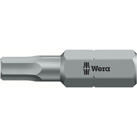 Embout pour vis à 6 pans femelle 1/4'', semi-dur, 25 mm de long, Cote s/plats : 1,5 mm