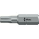 Embout pour vis à 6 pans femelle 1/4'', semi-dur, 25 mm de long, Cote s/plats : 4,0 mm