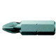Embout semi-dur, pour vis cruciforme 1/4'' PZ, Dimensions : PZ 0, Long. totale 25 mm