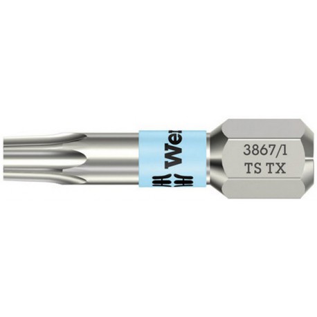 Embout inox 1/4" DIN3126C6,3 T15x25mm Wera 1 PCS