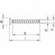 Vis fraisée HECO-MMSplus-F 7,5x140/85/105 T-40 zn-bl (Par 50)
