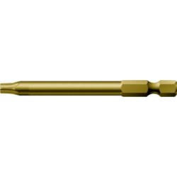 Embout pour vis TORX® 1/4'', 50 mm long, profil fraisé avec porte-vis, Dimensions : T 20