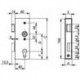 Serrure 141U-40,PZ,E72,VK8,D40,1 tour,brillant