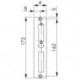 Plaque serrure fermeture 144ET-30-06,36mm largeur plaque