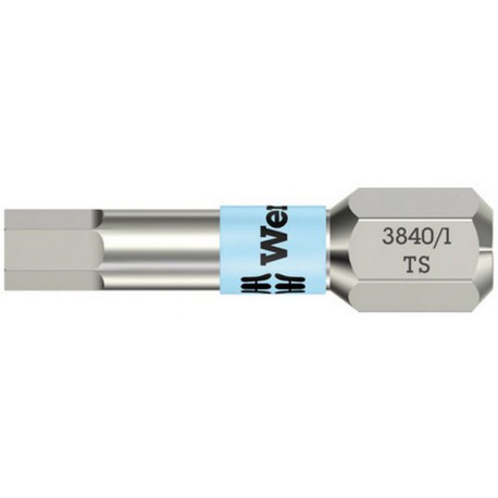 Embout inox 1/4" DIN3126C6,3 six pans femelle 1,5x25mm Wera 1 PCS