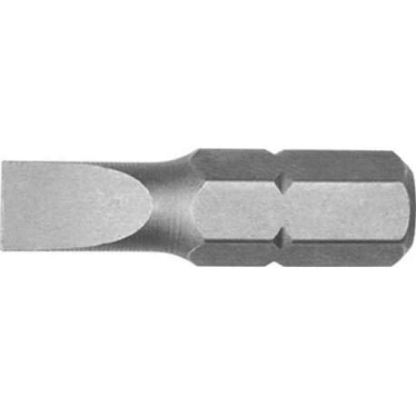 Embout pour vis à fente 1/4'', semi-dur, 25 mm, Larg. : de lame x Épaisseur de lame : 5,5 x 0,8 mm