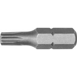 Embout semi-dur, pour vis TORX® 1/4'', 25 mm de long, Dimensions : T 20