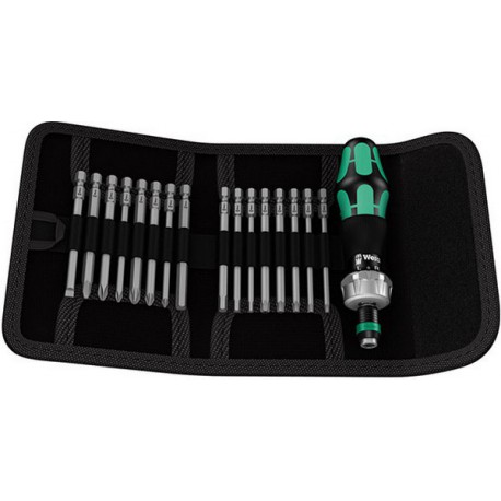 Assortiment d'embouts Kraftform Kompakt 60, avec fonction à cliquet, 17 pièces