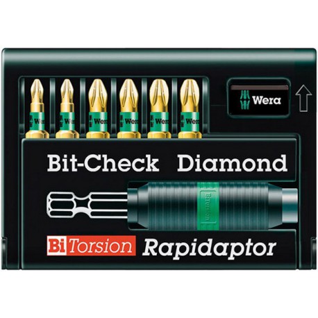 Assortiment d'embouts PZ, 7 pièces, embout Check Diamond Rapidaptor