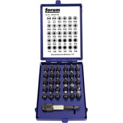 Assortiment d'embouts, mélangé, avec mandrin à serrage rapide, fente/empreinte cruciforme PH et PZ/TORX®, 31 pièces